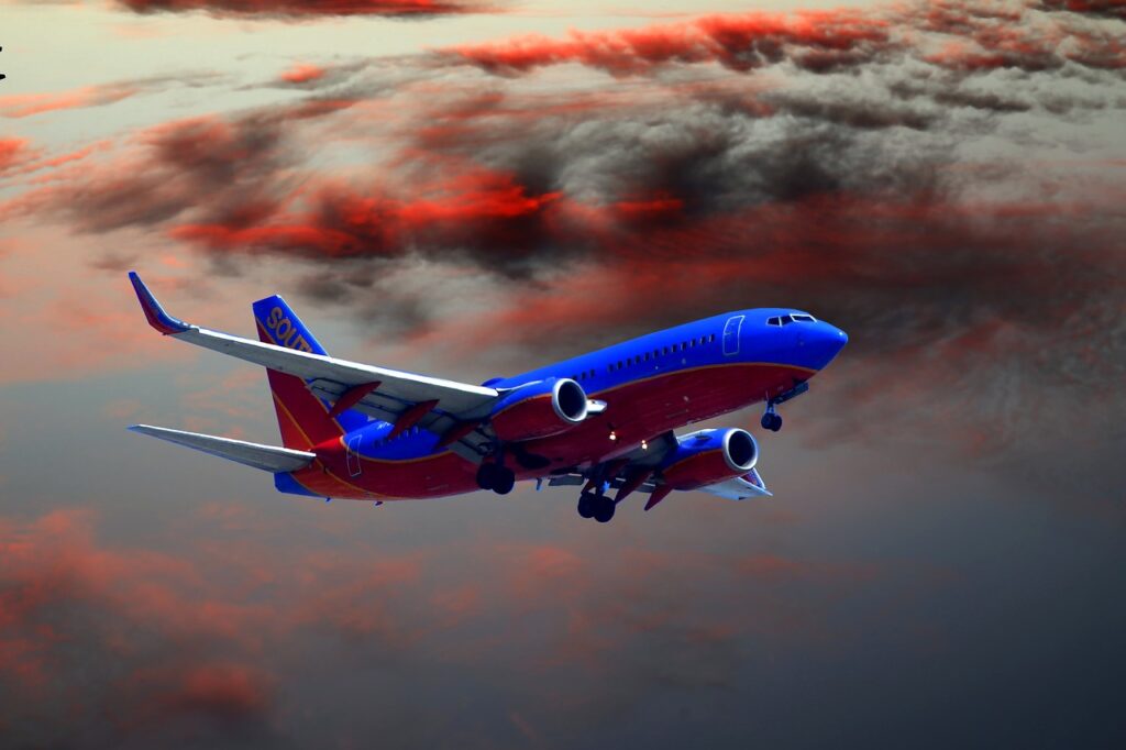 aircraft, flight, sunset-5444504.jpg